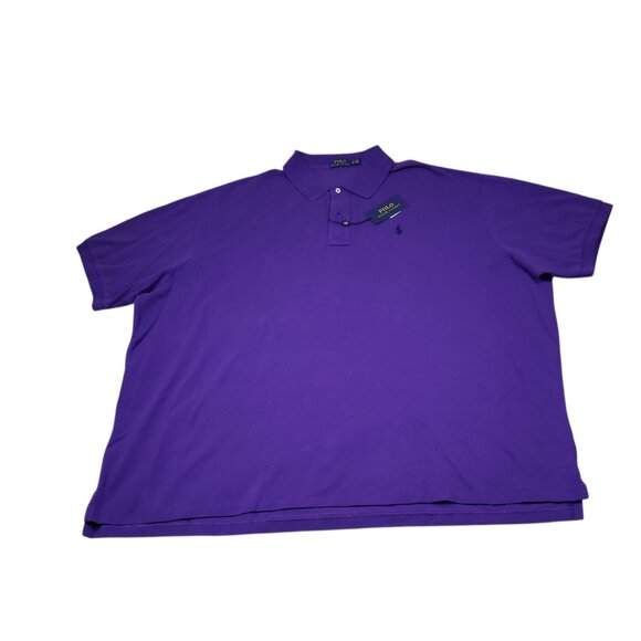 Polo Ralph Lauren Classic Mesh Short Sleeve Polo Shirt Purple Size 5XB Collared - Picture 1 of 7